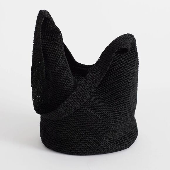 THE SAK 120 Crochet Hobo Bag Black‎ - Picture 1 of 6